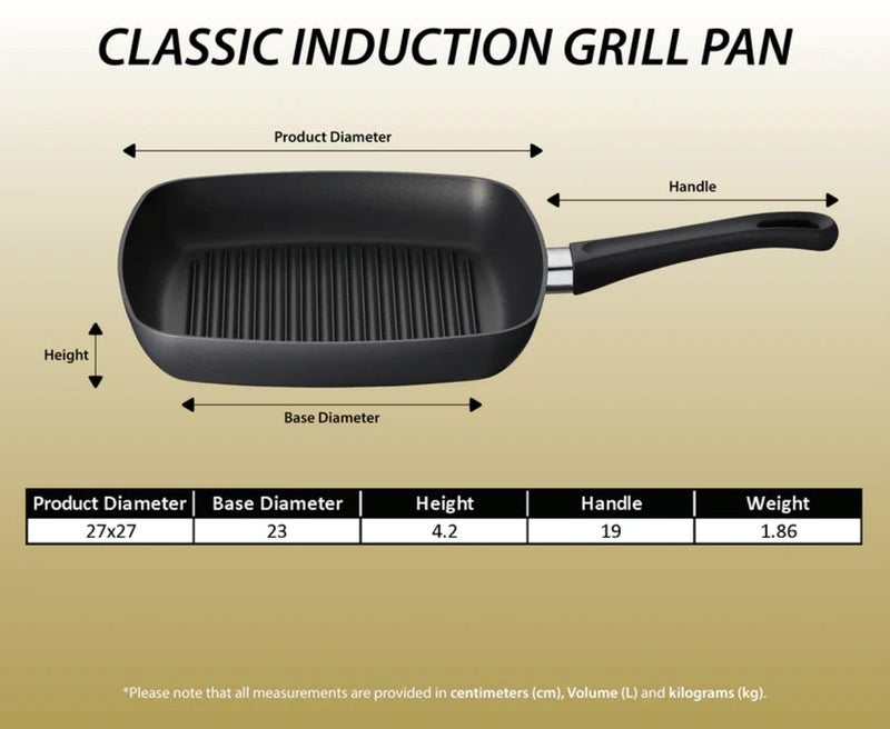 Scanpan Classic Induction 10 1/2 Inch Nonstick Square Grill Pan â€“ Compatible with All Cooktops, Induction Ready, Metal Utensil Safe, Oven Safe to 500Â°F, Dishwasher Safe - Image 2